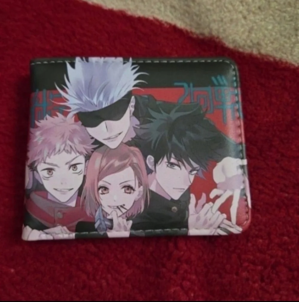 New jujutsu kaisen anime manga leather wallet